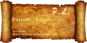 Palcsó Lilla névjegykártya